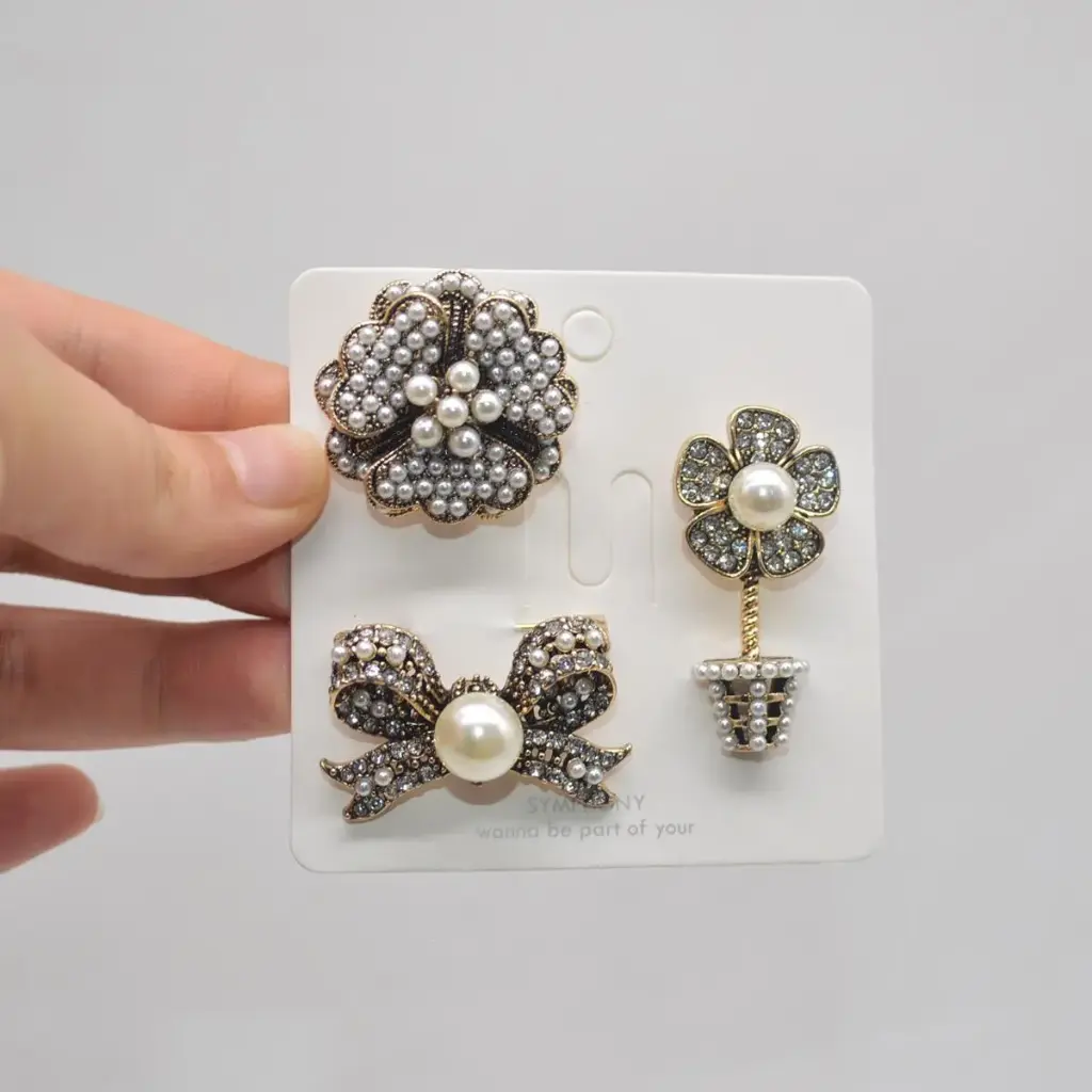 3PCS BOW BROOCH 