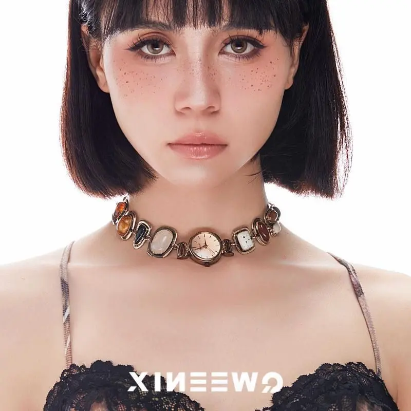 RETRO WATCH CHOKER 