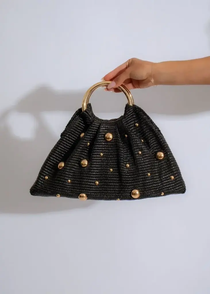 STONE STRAW BAG 