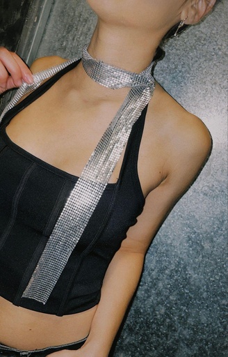 SEQUIN NECK SCARF