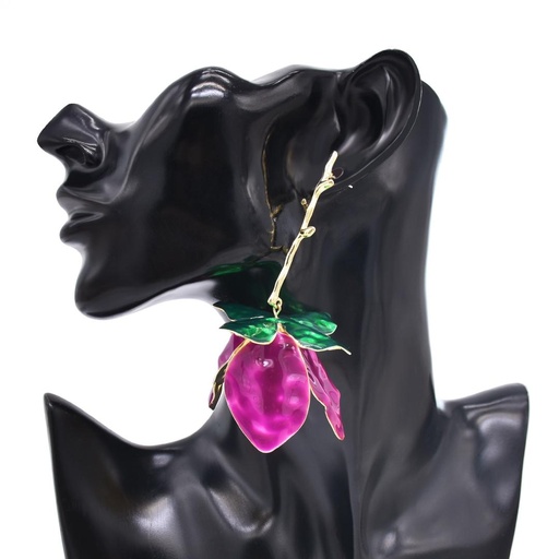 PINK ROSE EARRINGS