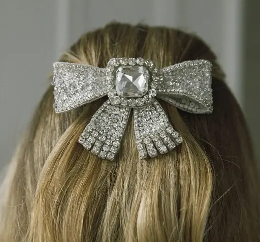 RHINESTONE HAIR BOW 