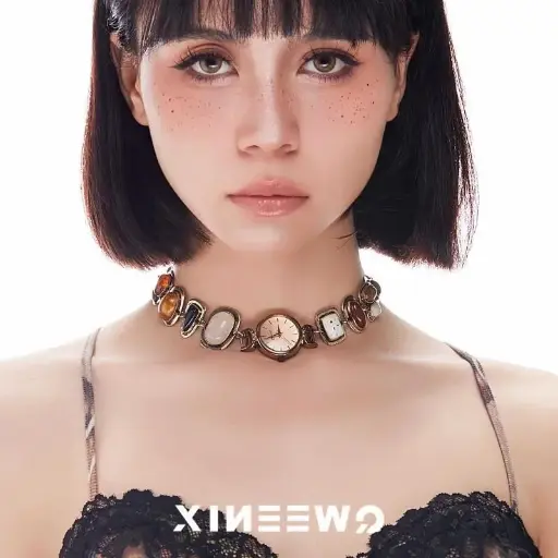 RETRO WATCH CHOKER 